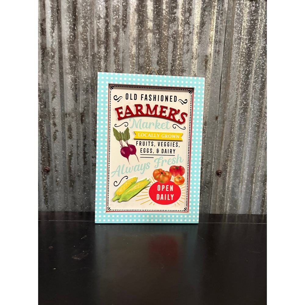The Pioneer‎ Woman Summer Old-Fashioned Farmer's Market Hanging Sign 12"